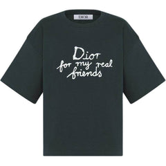 Kaos Pendek DIOR dengan Motif Gambar/Cetak, Cocok untuk Pria dan Wanita -D-17