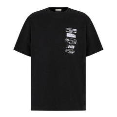 Kaos Pendek DIOR dengan Motif Gambar/Cetak, Cocok untuk Pria dan Wanita -D-19