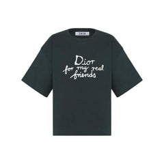 Kaos Pendek DIOR dengan Motif Gambar/Cetak, Cocok untuk Pria dan Wanita -D-17