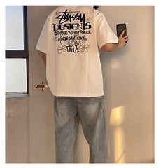 STUSSY Kaos Oversize Original - Kualitas Terbaik, Unisex, COD'-S-30