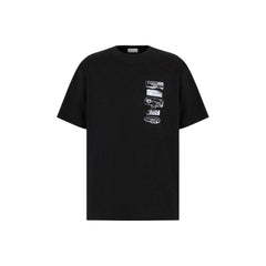 Kaos Pendek DIOR dengan Motif Gambar/Cetak, Cocok untuk Pria dan Wanita -D-19