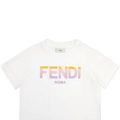 Kaos Pendek FENDI dengan Motif Gambar/Cetak, Cocok untuk Pria dan WanitaF-19
