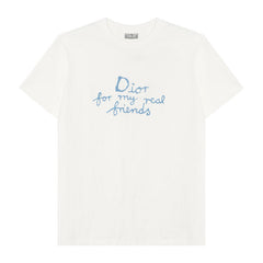 Kaos Pendek DIOR dengan Motif Gambar/Cetak, Cocok untuk Pria dan Wanita -D-01