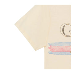 GUCCI Kaos Peter Rabbit SS24 Motif Logo Kartun Lengan Pendek Motif Stroberi-G-126