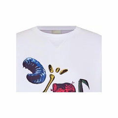 Kaos Pendek DIOR dengan Motif Gambar/Cetak, Cocok untuk Pria dan Wanita -D-15