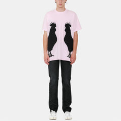 Kaos Pendek LOEWE dengan Motif Gambar/Cetak, Cocok untuk Pria dan Wanita -LE-22