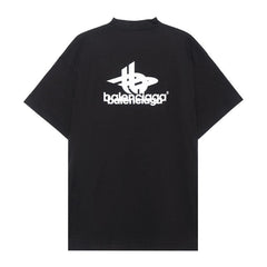 Kaos Pendek Balenciaga dengan Motif Gambar/Cetak, Cocok untuk Pria dan Wanita -BL-17