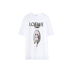 Kaos Pendek LOEWE dengan Motif Gambar/Cetak, Cocok untuk Pria dan Wanita -LE-11