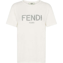 Kaos Pendek FENDI dengan Motif Gambar/Cetak, Cocok untuk Pria dan WanitaF-08