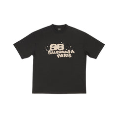 Kaos Pendek Balenciaga dengan Motif Gambar/Cetak, Cocok untuk Pria dan Wanita -BL-01