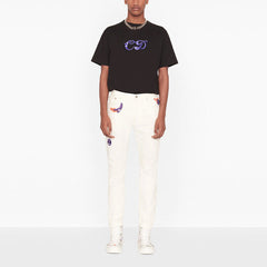 Kaos Pendek DIOR dengan Motif Gambar/Cetak, Cocok untuk Pria dan Wanita -D-16