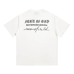 FEAR OF GOD Kaos lengan pendek original merek streetwear fashion dengan model super oversized (sangat longgar).FG-9706