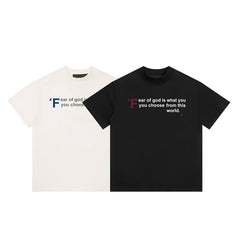 FEAR OF GOD Kaos lengan pendek original merek streetwear fashion dengan model super oversized (sangat longgar).FG-9707