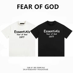 FEAR OF GOD Kaos lengan pendek original merek streetwear fashion dengan model super oversized (sangat longgar).FG-9712