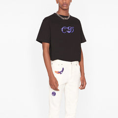 Kaos Pendek DIOR dengan Motif Gambar/Cetak, Cocok untuk Pria dan Wanita -D-16