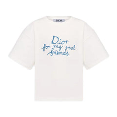 Kaos Pendek DIOR dengan Motif Gambar/Cetak, Cocok untuk Pria dan Wanita -D-22