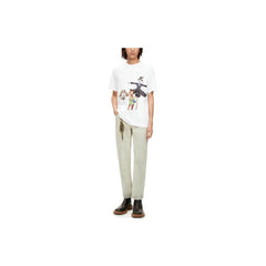 Kaos Pendek LOEWE dengan Motif Gambar/Cetak, Cocok untuk Pria dan Wanita -LE-16