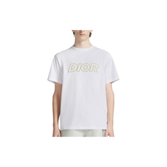 Kaos Pendek DIOR dengan Motif Gambar/Cetak, Cocok untuk Pria dan Wanita -D-18