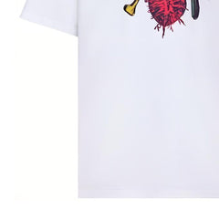 Kaos Pendek DIOR dengan Motif Gambar/Cetak, Cocok untuk Pria dan Wanita -D-15