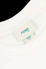 Kaos Pendek FENDI dengan Motif Gambar/Cetak, Cocok untuk Pria dan WanitaF-38