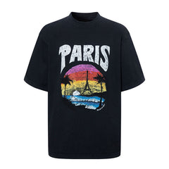 Kaos Pendek Balenciaga dengan Motif Gambar/Cetak, Cocok untuk Pria dan Wanita -BL-02