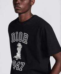 Kaos Pendek DIOR dengan Motif Gambar/Cetak, Cocok untuk Pria dan Wanita -D-03