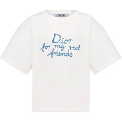 Kaos Pendek DIOR dengan Motif Gambar/Cetak, Cocok untuk Pria dan Wanita -D-22