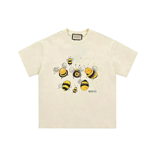 GUCCI Kaos Oversize Original Pola lebah kecil - Kualitas Terbaik, Unisex, COD'-G-127