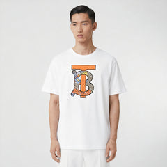 Burberry Kaos Logo Seri Huruf, Unisex, COD '"B-68
