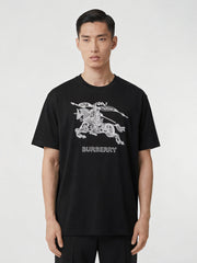 Burberry Kaos Logo Seri Huruf, Unisex, COD '"B-10
