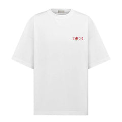 Kaos Pendek DIOR dengan Motif Gambar/Cetak, Cocok untuk Pria dan Wanita  -D-21