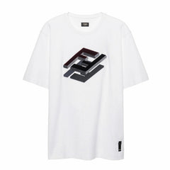 Kaos Pendek FENDI dengan Motif Gambar/Cetak, Cocok untuk Pria dan WanitaF-11