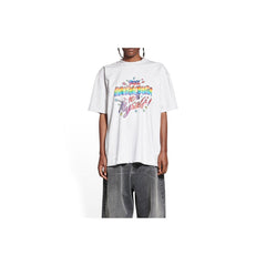 Kaos Pendek Balenciaga dengan Motif Gambar/Cetak, Cocok untuk Pria dan Wanita -BL-11