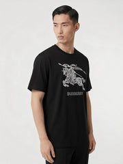 Burberry Kaos Logo Seri Huruf, Unisex, COD '"B-10