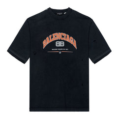 Kaos Pendek Balenciaga dengan Motif Gambar/Cetak, Cocok untuk Pria dan Wanita -BL-27