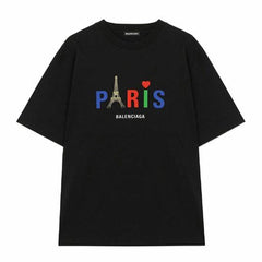 Kaos Pendek Balenciaga dengan Motif Gambar/Cetak, Cocok untuk Pria dan Wanita -BL-39