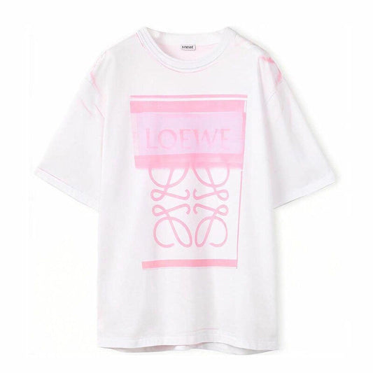 Kaos Pendek LOEWE dengan Motif Gambar/Cetak, Cocok untuk Pria dan Wanita -LE-06
