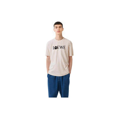 Kaos Pendek LOEWE dengan Motif Gambar/Cetak, Cocok untuk Pria dan Wanita -LE-10