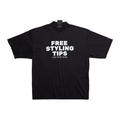 Kaos Pendek Balenciaga dengan Motif Gambar/Cetak, Cocok untuk Pria dan Wanita -BL-45