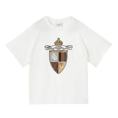 Kaos Pendek FENDI dengan Motif Gambar/Cetak, Cocok untuk Pria dan WanitaF-45