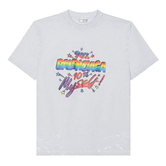Kaos Pendek Balenciaga dengan Motif Gambar/Cetak, Cocok untuk Pria dan Wanita -BL-11