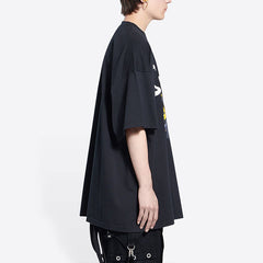Kaos Pendek Balenciaga dengan Motif Gambar/Cetak, Cocok untuk Pria dan Wanita -BL-07