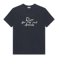 Kaos Pendek DIOR dengan Motif Gambar/Cetak, Cocok untuk Pria dan Wanita  -D-02