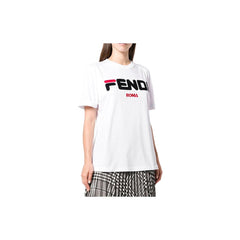 Kaos Pendek FENDI dengan Motif Gambar/Cetak, Cocok untuk Pria dan WanitaF-28