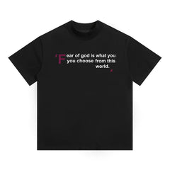 FEAR OF GOD Kaos lengan pendek original merek streetwear fashion dengan model super oversized (sangat longgar).FG-9707