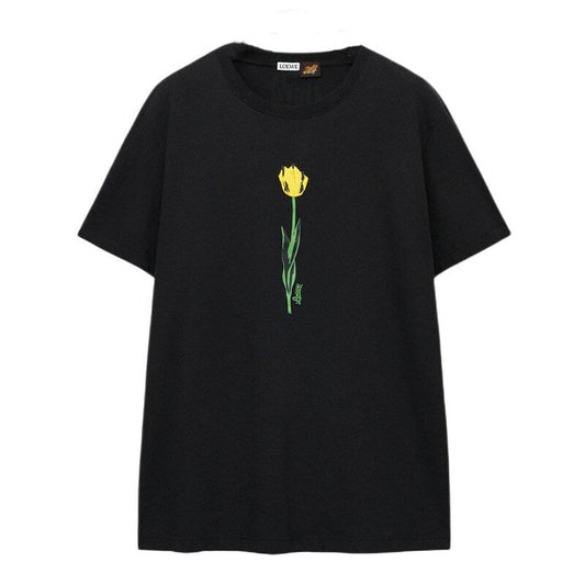 Kaos Pendek LOEWE dengan Motif Gambar/Cetak, Cocok untuk Pria dan Wanita -LE-23