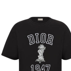 Kaos Pendek DIOR dengan Motif Gambar/Cetak, Cocok untuk Pria dan Wanita  -D-03