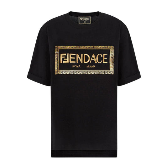 Kaos Pendek FENDI dengan Motif Gambar/Cetak, Cocok untuk Pria dan WanitaF-17