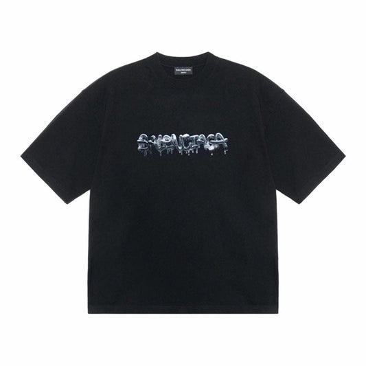 Kaos Pendek Balenciaga dengan Motif Gambar/Cetak, Cocok untuk Pria dan Wanita -BL-44