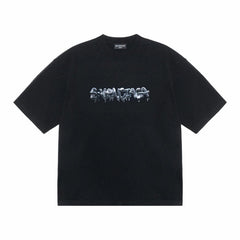 Kaos Pendek Balenciaga dengan Motif Gambar/Cetak, Cocok untuk Pria dan Wanita -BL-44